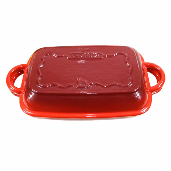 Cookwin Amazon, горячая распродажа, эмалированная прямоугольная чугунная печь с крышкой двойного использования в качестве сковороды для гриля
